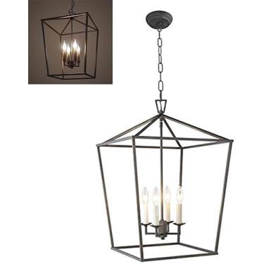 Imagem de Luz Lâmpada Industrial Pingente De Luz, Luzes Industriais Ajustáveis De 4 Luzes Para Pendurar No Teto, Lustre De Luminária E27 Para Ilha De Cozinha Quarto Sala De Jantar