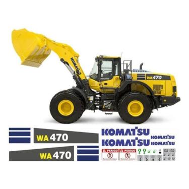 Imagem de Adesivos Compatível Pá Carregadeira Komatsu Wa470+ Etiquetas