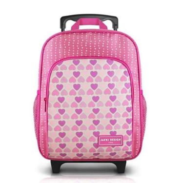 Imagem de Mochila Com Rodinhas Tamanho Pequeno Sapeka Jacki Design Rosa - Flor