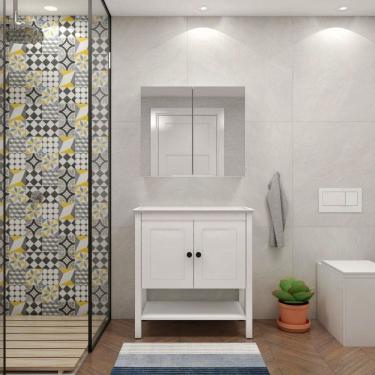 Imagem de Gabinete para Banheiro 2 Portas Hudson Branco Fosco