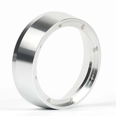 Imagem de Funil de dosagem de café expresso de 51 mm com magnético | Compatível com filtro de porta CASABREWS/Delonghi de 51 mm | fica na parte externa do filtro portátil | prata