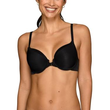 Imagem de Vanity Fair Sutiã feminino com fecho frontal iluminado, alças conversíveis de 3 vias, bojos levemente forrados até DD, Preto, 34B
