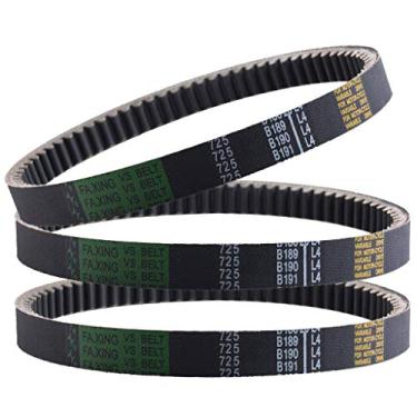 Imagem de MRELC 3 peças Go Kart Drive Belt 725, Drive Belt Clutch Substituição para Hammerhead 80T TrailMaster Mid XRX Mud Head Go Kart 6.5HP Motor 30 Series (Go-Karts 9.110.018-9.100.018-725)