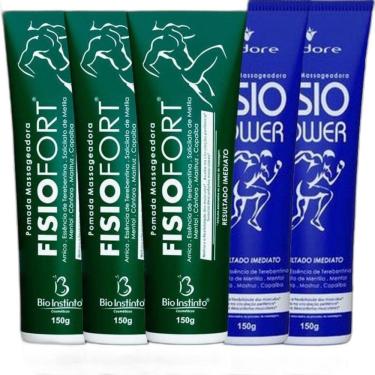 Imagem de Kit 3 Pomada Massageadora Fisiofort + 2 Pomada Fisio Power