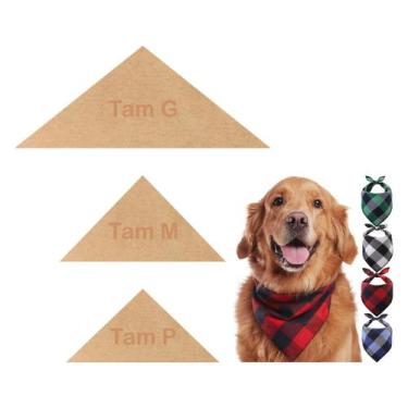 Imagem de Molde para Bandana Pet Gabarito para Bandana Kit 03 Tamanhos - Artpica