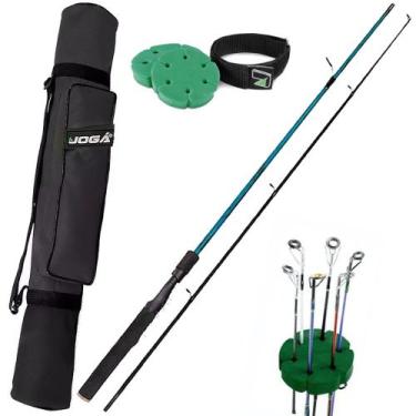 Imagem de Kit Pesca Vara de Molinete 1,80mts 25lbs Com Porta Vara e Organizador 