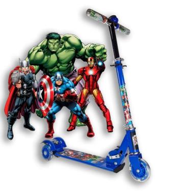 Imagem de Patinete infantil de ferro 3 rodas com luz - avengers - Elite