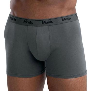 Imagem de Cueca Box Boxer Malha Dupla Frontal Algodão Mash 170.26, Chumbo, Cz02,