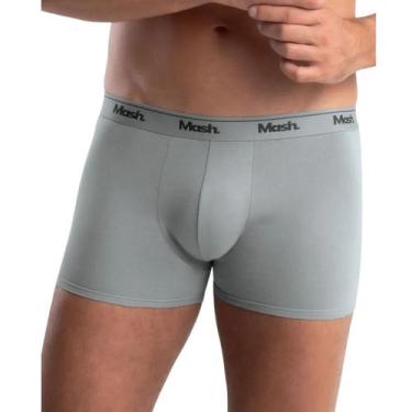 Imagem de Cueca Box Boxer Malha Dupla Frontal Algodão Mash 170.26, Cinza claro c