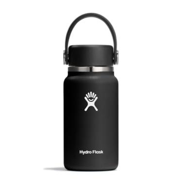 Imagem de Hydro Flask Micro garrafa – Mini frasco isolado à prova de vazamento para bolsa ou bolso em preto de 190 ml