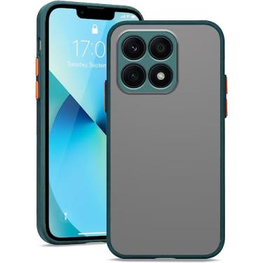 Imagem de Anlalish Capa protetora compatível com Xiaomi Poco F6 Pro translúcida fosca, capa protetora de TPU à prova de choque (verde escuro)