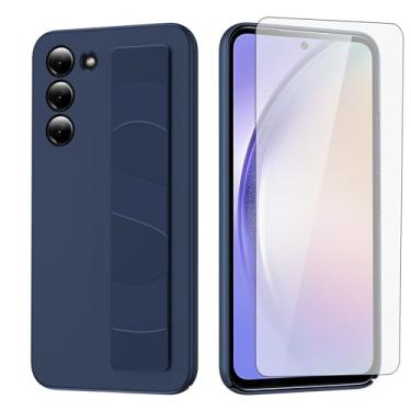 Imagem de Furiet Capa de telefone para Samsung Galaxy S23 Plus S23+ 5G com protetor de tela de vidro temperado, alça de pulso resistente TPU antiderrapante fino suporte fino para S23plus 23S + S 23 23+ SM-S916U