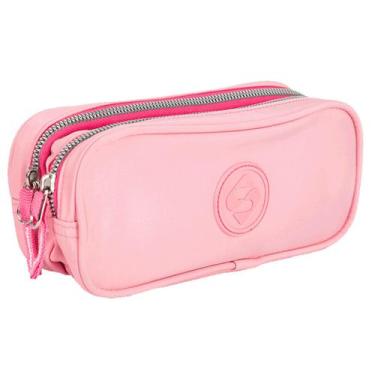 Imagem de Estojo Escolar Trend 2 compartimento Sestini, Rosa