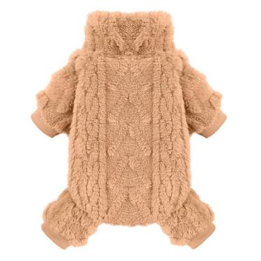 Imagem de Suéteres para cães pequenos de lã pijama para cães pequenos roupas para animais de estimação suéter de gato outono inverno roupas quentes para filhotes meninos meninas roupas de cachorro macacões para