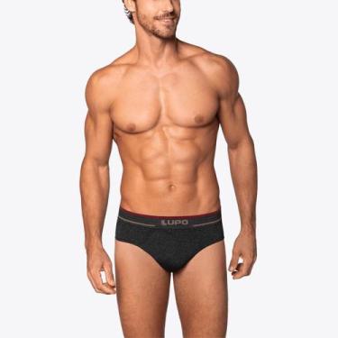 Imagem de Cueca Lupo Slip Fio Texturizado Sem Costura 00624-003, Preto mescla, G