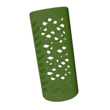 Imagem de Generic Capa de silicone para garrafa de água de vidro, capa isolante antiderrapante para sucos, bebidas de acampamento, pesca e smoothies, 8x17.5cm para 18oz