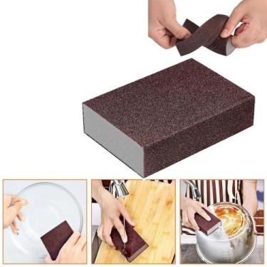 Imagem de Copiar Foto    4 Unidades da Esponja Mágica Abrasiva para Limpezas Dif