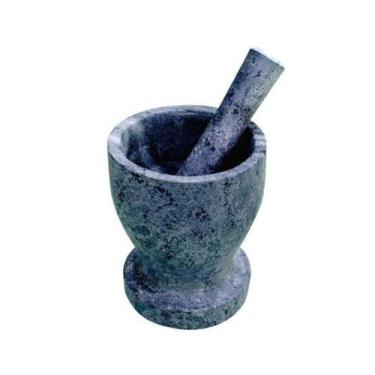 Imagem de Pilão Almofariz Socador Médio em Pedra Sabão 7 Cm - OUTRAS MARCAS