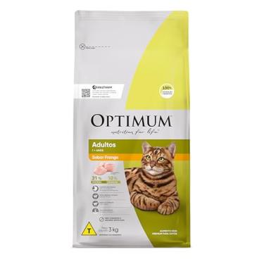 Imagem de Ração Optimum para Gatos Adultos Sabor Frango 3kg