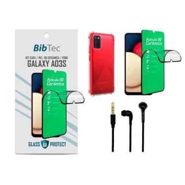 Imagem de Kit Película 9D Cerâmica + Capa Transparente + Fone de Ouvido Samsung 