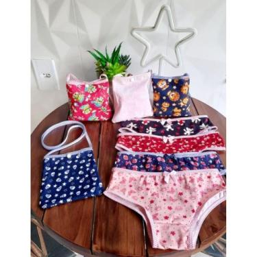 Imagem de Kit Calcinha Infantil Menina Moça Ideal para o dia a dia Conforto kit 