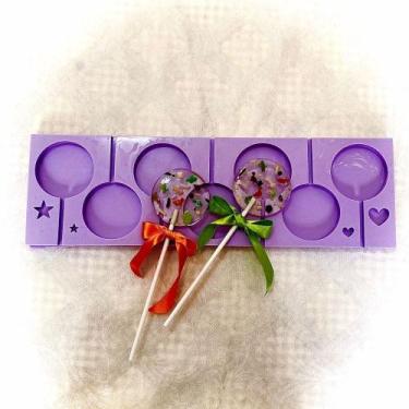 Imagem de L6 Molde de silicone pirulito redondo para decorar - confeitaria dos m