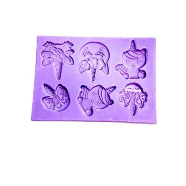 Imagem de F1464 molde de silicone unicórniio confeitaria biscuit - confeitaria d