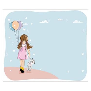 Imagem de Papel de Parede Adesivo Infantil Balão Bebe Quarto Menina - 534pcm - A