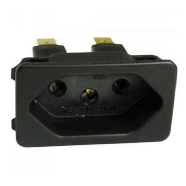 Imagem de 10 Tomada Fêmea Preta 3 Pinos 10a Margirius Painel Aparelho