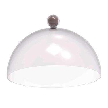 Imagem de Cúpula de Plástico 30cm para Bolos Tortas Doces Pratos Bubble Crippa Amêndoa