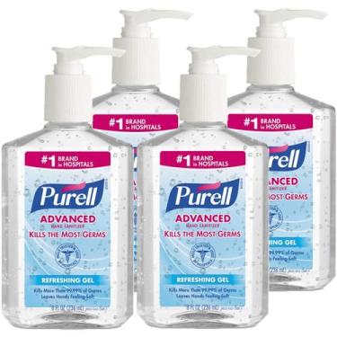 Imagem de Desinfetante para mãos Purell Advanced Refreshing Gel de 240 mL x 4 fr
