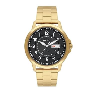 Imagem de Orient SolarTech MGSS1300 P2KX Masculino, Relógio Analógico, Aço Dourado, Caixa 42mm, Vidro Mineral, Calendário Duplo, Resistente à Água 50m