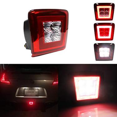 Imagem de KENRTIR Luz de neblina traseira de LED com lente transparente vermelha para Nissan 370Z 2009-2019, Nissan Juke Nismo 2013-17