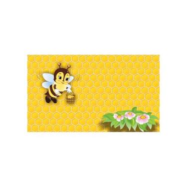 Imagem de Painel de Tecido Sublimado Colmeia Abelhinha e Flores - Fabrika de fes