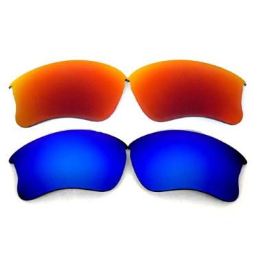 Imagem de Lentes de reposição Galaxy para óculos de sol Oakley Flak Jacket XLJ polarizadas seleção múltipla (azul/vermelho)