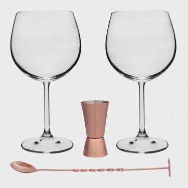 Imagem de Kit 4 Pecas para Gin Bohemia Authentic Collection cor cobrer