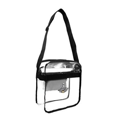 Imagem de Littlearth Bolsa tiracolo transparente com logotipo do time NHL Pittsburgh Penguins Stadium, 30,48 cm x 30,48 cm x 15,24 cm, transparente