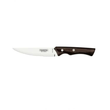 Imagem de Faca Para Churrasco Jumbo Tramontina Em Inox E Cabo Em Madeira Polywood Castanho 5"