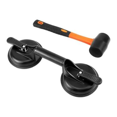 Imagem de Generic Ventosa de vidro, puxador de vidro, levantador de azulejos, versátil, forte absorção, resistente, placa de vácuo, levantador de azulejos para cerâmica, Preto