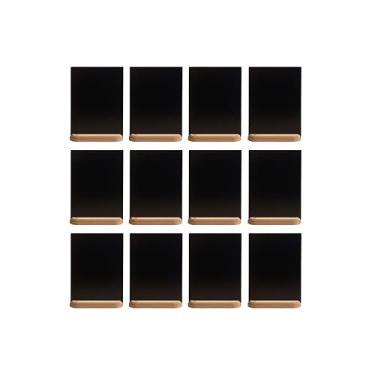 Imagem de Pacote com 12 placas de quadro-negro com suporte de 20,3 x 25,4 cm quadro-negro de mesa para restaurante, casamento, bancada de bar, banquete, cafeteria