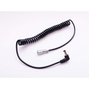 Imagem de Cabo de alimentação CC angular de 5,5/2,5 mm para câmera BMPCC 4K Blackmagic Pocket Cinema, weipu de 2 pinos