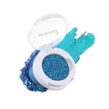 Imagem de JUR MORNIER Paleta de sombras multicromáticas, sombra de olhos com purpurina, azul, roxo, verde, metálico, holográfico, brilhante, maquiagem para mulheres