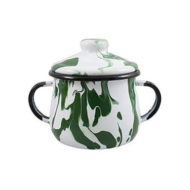 Imagem de Açucareiro 8 Esmaltado Marmorizado Verde 380 ml - Ewel