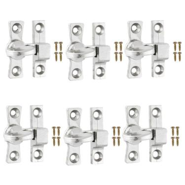 Imagem de Tranqueta Fecho Trinco Bico Virado Porta Janela Kit 06 Un