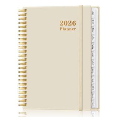 Imagem de Agenda acadêmica 2026 para mulheres e homens - Agenda mensal e semanal de janeiro de 2026 a dezembro de 2026, planejamento estudantil com 12 abas para material escolar de escritório, bolso interno