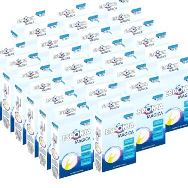 Imagem de Kit 20 Esponjas Mágicas Original Bucha de Melamina Multiuso para Limpeza Poderosa Tira Manchas Gorduras Sujeiras Rabiscos e Mais Limpa Tenis Parede Sapato (20)