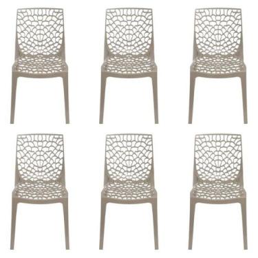Imagem de Kit com 6 Cadeiras para Sala de Cadeira Gruvyer - OR Design