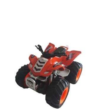 Imagem de Miniatura Quadriciclo de Fricção Infantil, Brinquedo para Crianças Acima de 3 Anos, Colorido, 10 x 8 x 7 cm (Laranja)