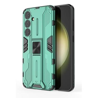 Imagem de SORAKA Capa para Samsung Galaxy S24 Plus com suporte Capa de proteção resistente para Samsung Galaxy S24 Plus Capa com placa de metal para suporte magnético para carro Capa Silm Fit