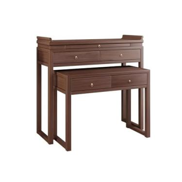 Imagem de Mesa do Altar do Santuário Mesa de santuário Buda em nogueira preta combinada para uso interno, mesa homenagem a incenso estilo chinês para ambientes internos